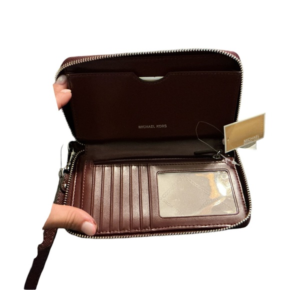 Michael Kors Burgundy Wristlet Wallet